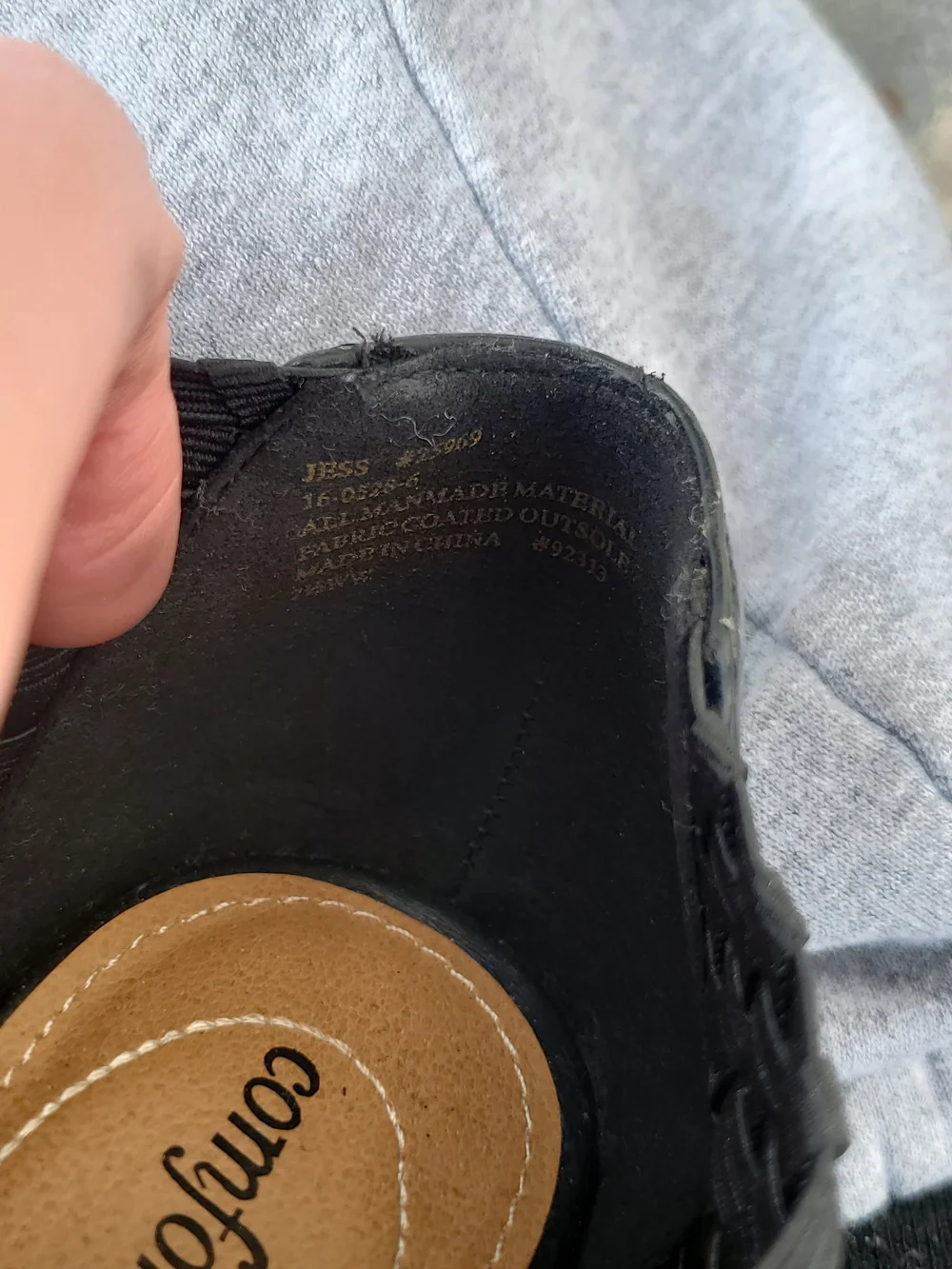 comfortview women's US 7.5 fold mid black